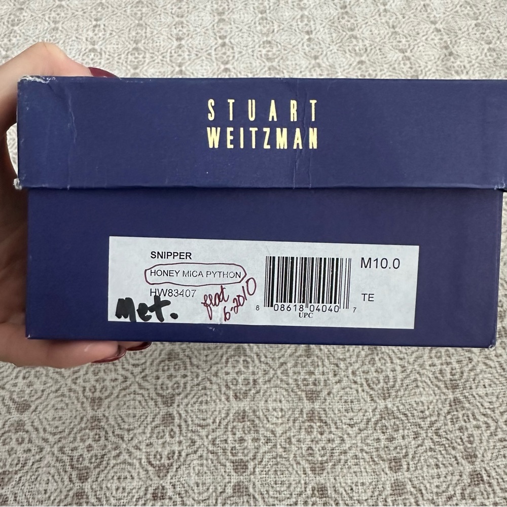 Stuart Weitzman Snipper Flats In Honey Mica Python - image 8